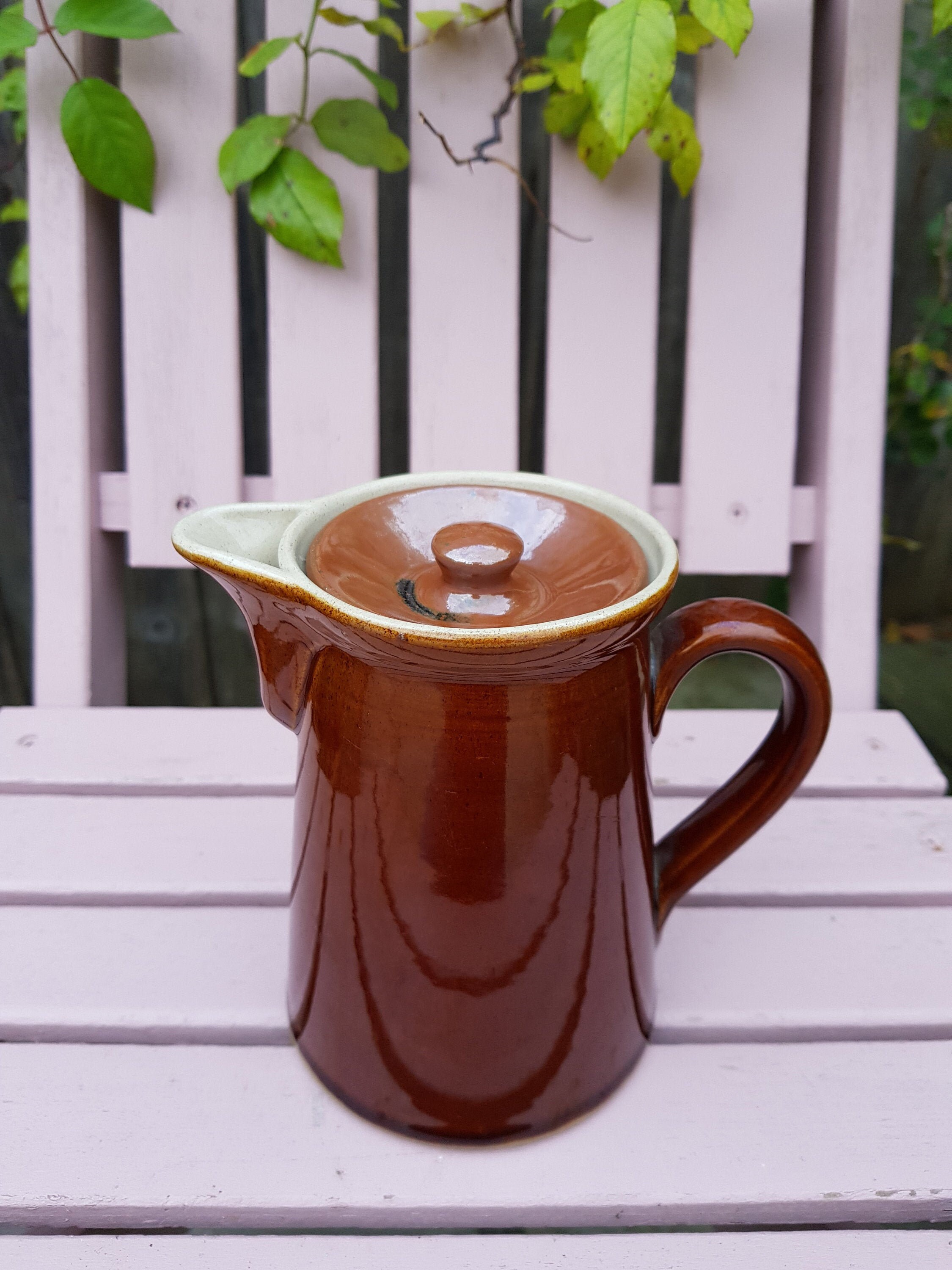 Vintage Denby Coffee Pot/jug. Denby Bourne 1 Pint Lidded Pot. Etsy UK