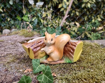 Vintage 1950s Hornsea Pottery Fauna Royal Squirrel Flower Planter