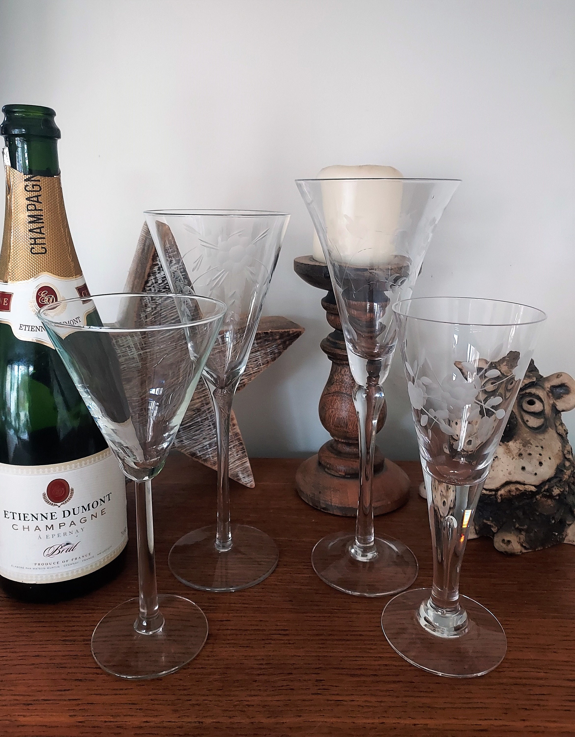 Stunning Individual Vintage Champagnecocktail Glasses. Prosecco. Martini.  Beautiful Gift. Gift for Her. Mothers Day. Best Friend Gift - Etsy