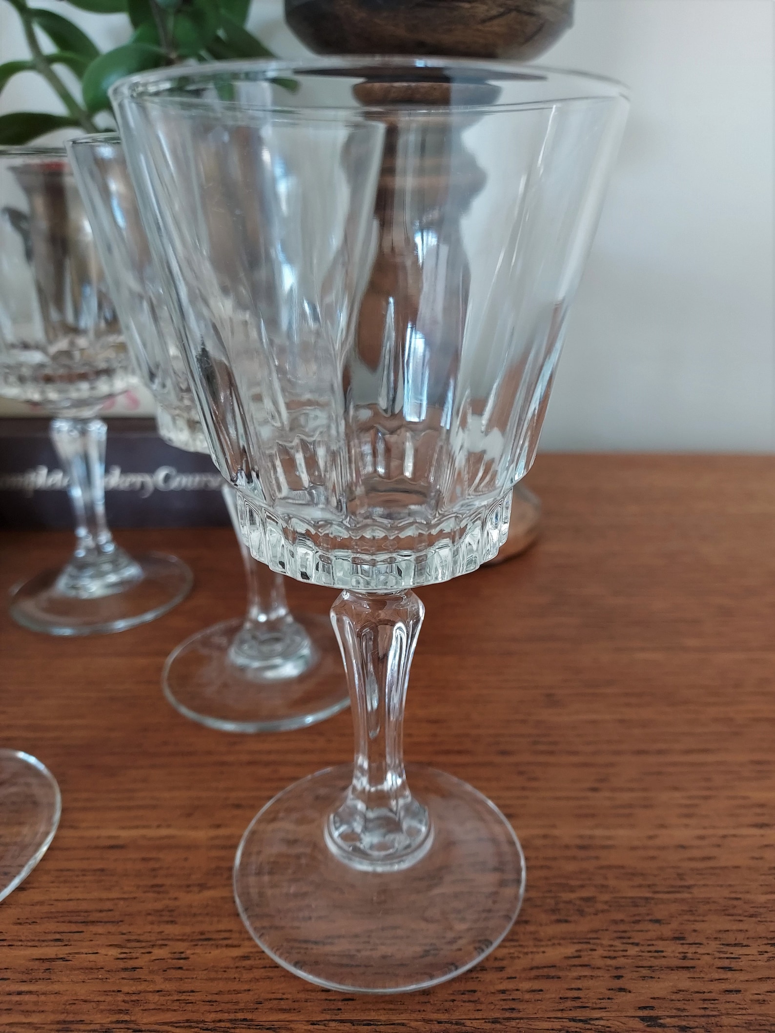 6 Vintage French Luminarc Wine Glasses. Victoria Design Etsy