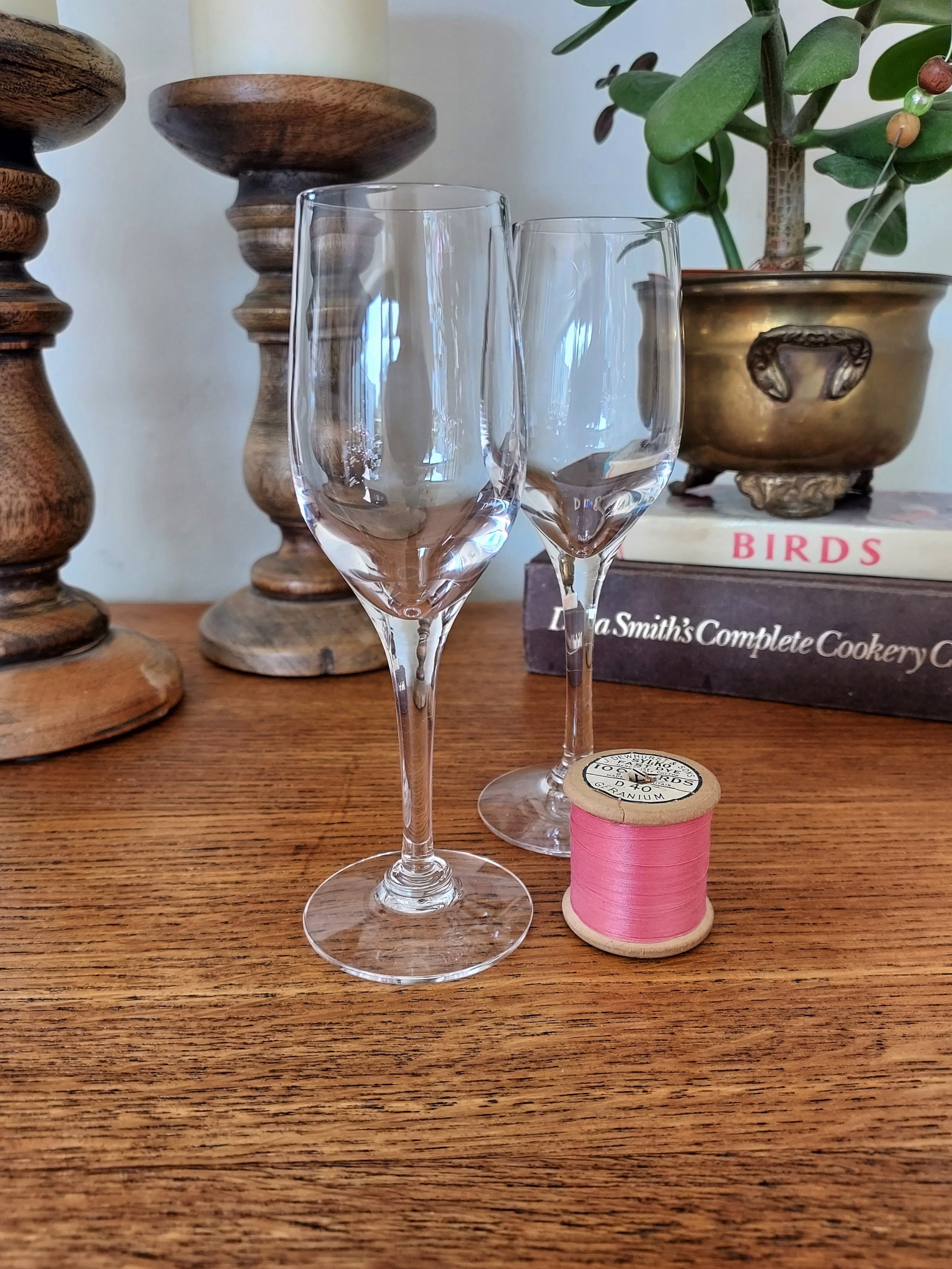 Pair Vintage Fluted Wedgewood Liqueur Glasses . Lead Crystal Etsy