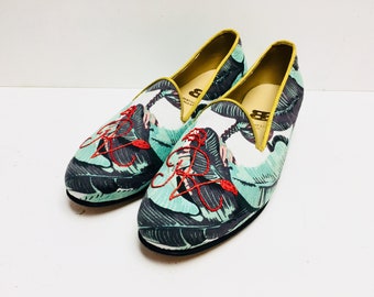 Monogram "BOTANICA" Albert slipper.