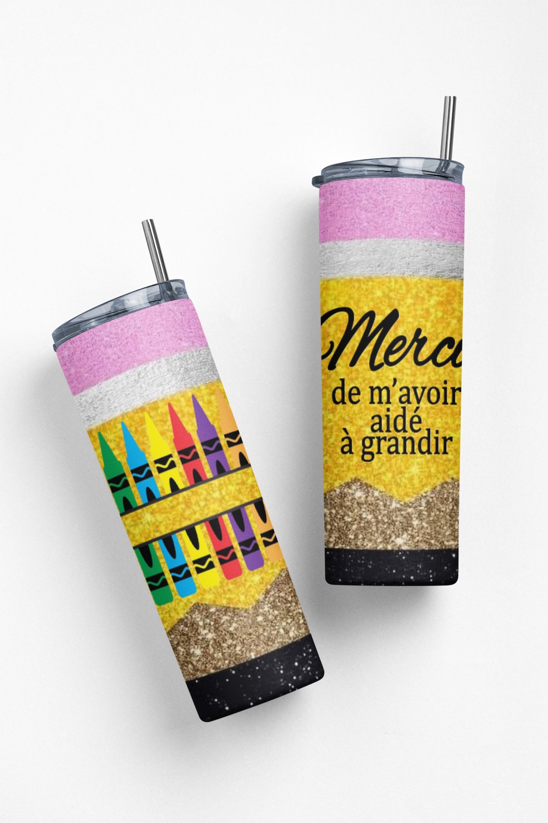 Wrap Tumbler 20oz Skinny francais Prof Etsy Canada