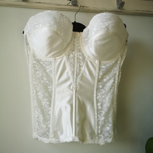 Lace Wedding Corset Top, Plus Size Corset Top, White Corset Top