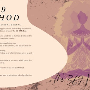 Manifestation Journal / The 369 Method / Instant Download / 369 / Manifestation Guide / Manifestation Worksheet / Law of Attraction