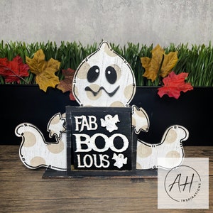 Halloween Ghost Frame for 4.25" Tiles, Fall Sign, Fall Glowforge, Fall Cut file, Fall SVG, Fall Decor, Glowforge, Halloween Glowforge, Ghost