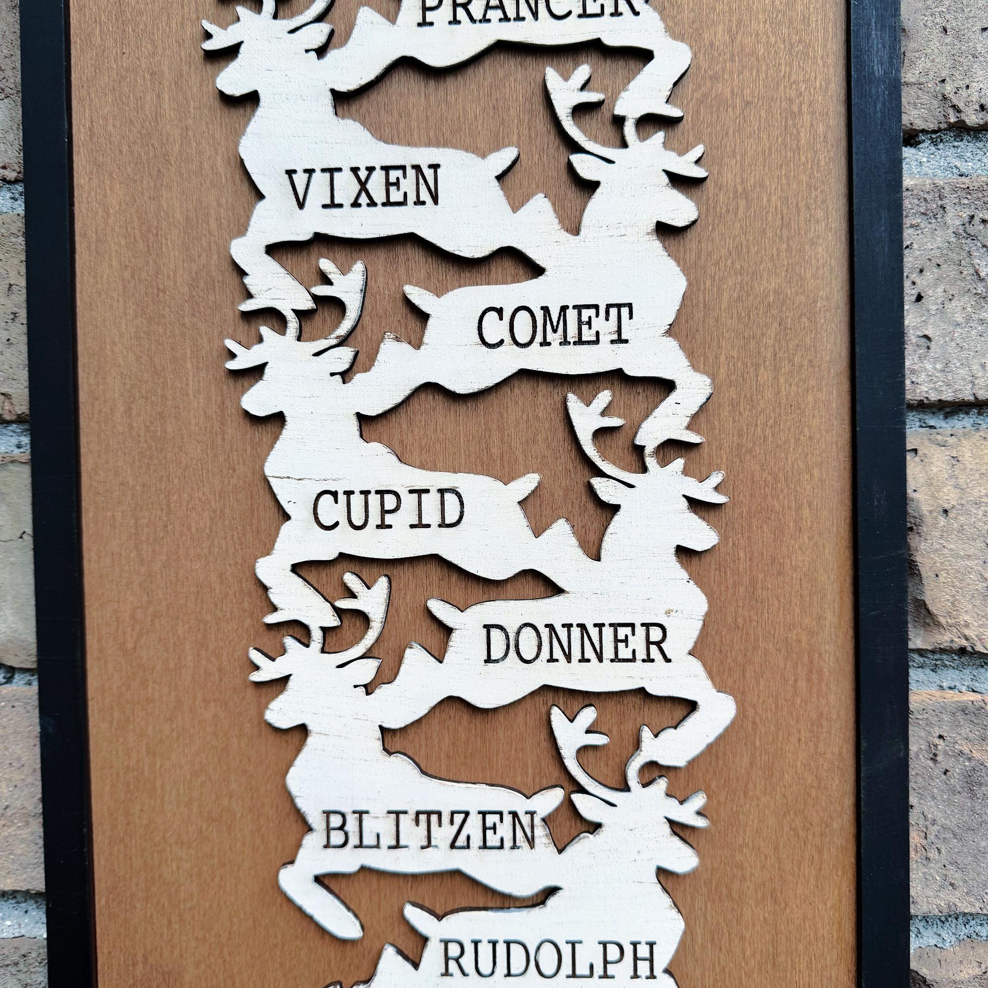 Reindeer Door Hanger SVG Laser Cut File for Glowforge Christmas Design ...
