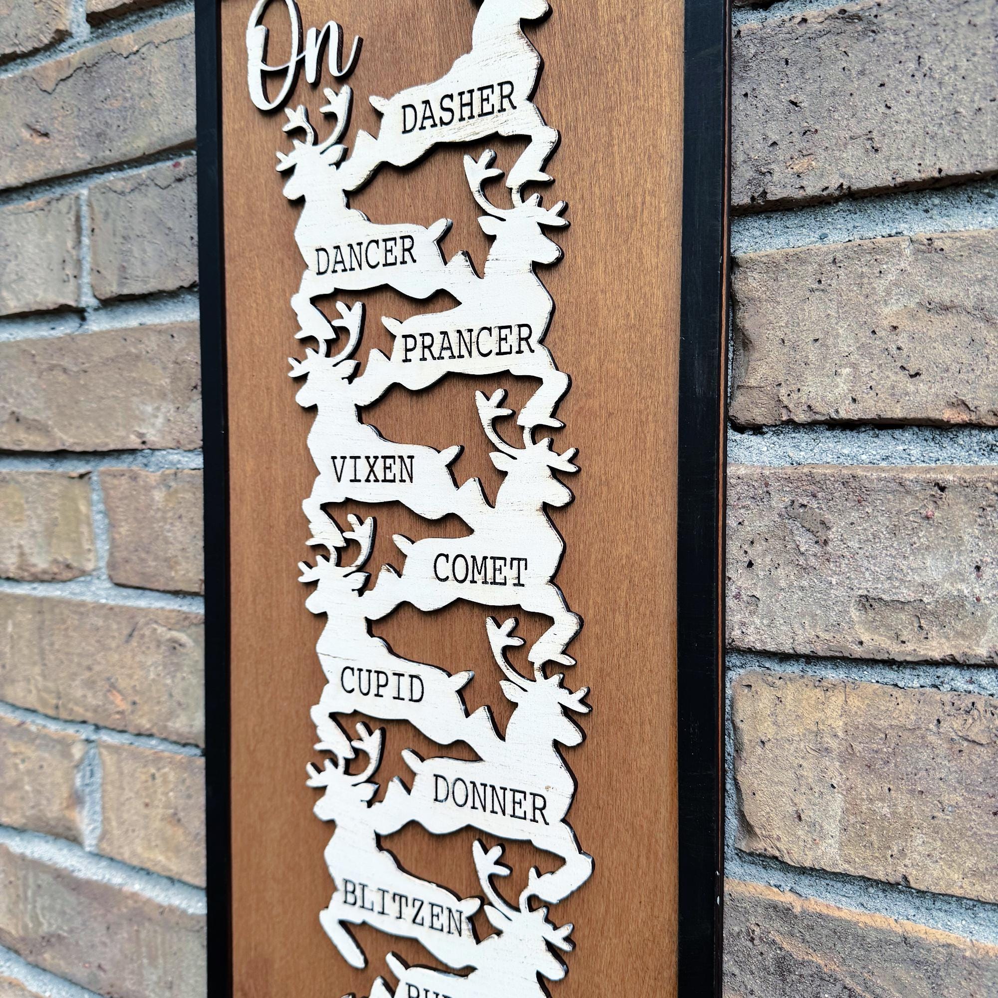 Reindeer Door Hanger SVG Laser Cut File for Glowforge Christmas Design ...