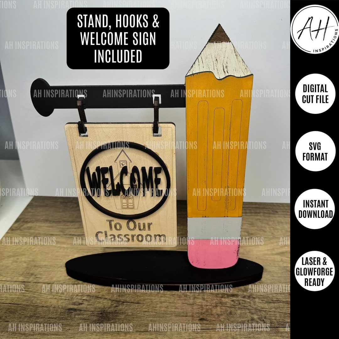 Interchangeable Classroom Standing Signs Customized Teacher's Gift ...