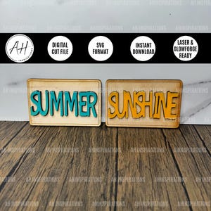 Austauschbare Sommersonnen Herzstück, Sonnenschein Vase Schilder, sonnige Dekoration Vase Add-on, Glowforge SVG Laser Cut Datei