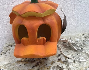 Vintage Mickey Unlimited Disney Kalle Anka Skum Lite Up Halloween Huvudlykta