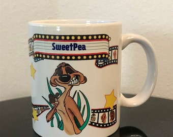 VTG Sällsynt Disney Lejonkungen Timon Sötärtsmugg