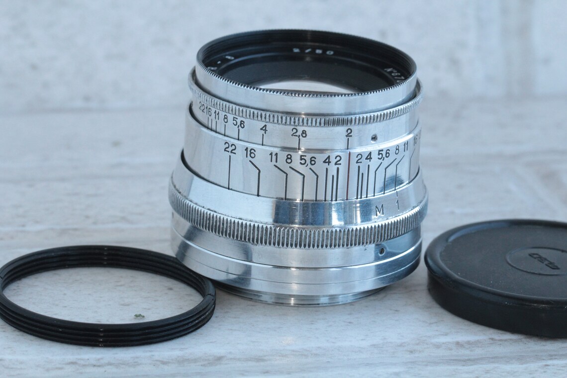 Lens JUPITER 8 2/50 mm RF m39 42 leica FED Zeiss Eleitz Etsy