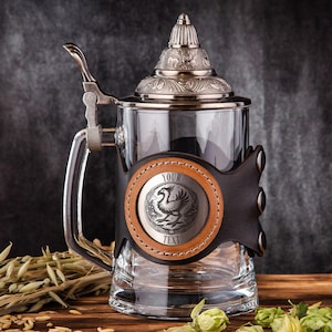 Final Fantasy Chocobo Beer Mug with Lid, Personalized Beer Glass, Custom Glassware, Beer Stein image 2