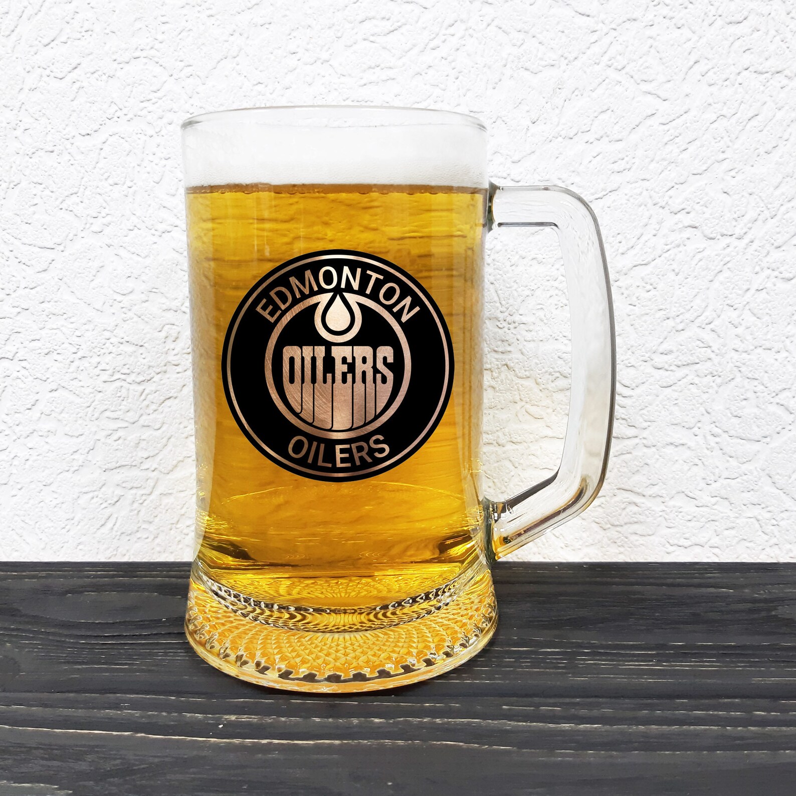 Edmonton Oilers Beer Mug Hockey Beer Stein Fathers Day Etsy