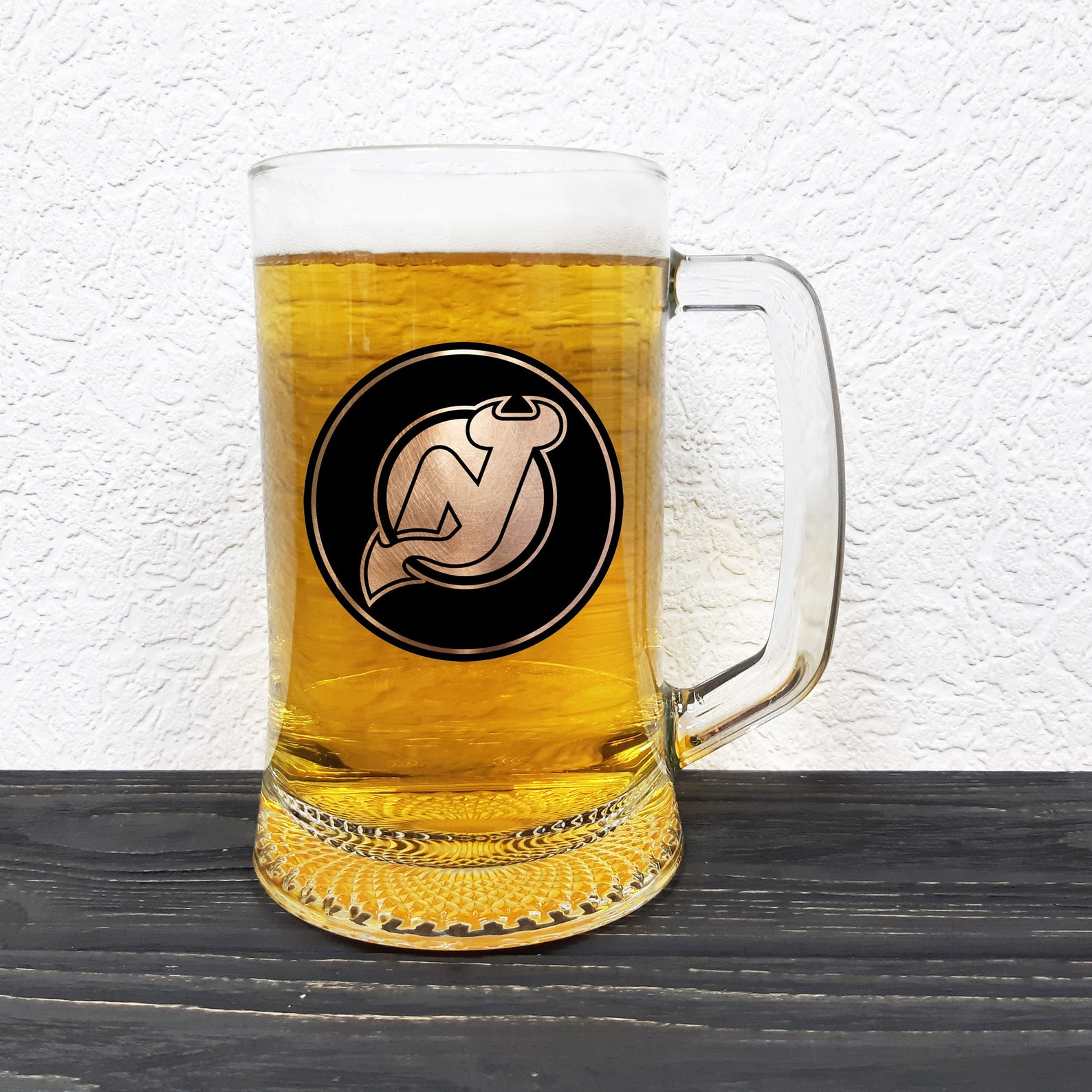 New Jersey Devils Beer Mug Hockey Beer Stein Fathers Day Etsy