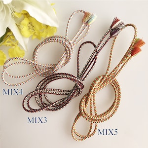 Silk kumihimo braided cord 3.5mm 150 cm 4 color braided, for belts bracelet and necklaces. kumihimo Japanese Kimono ObiJime Belt Cord Braid