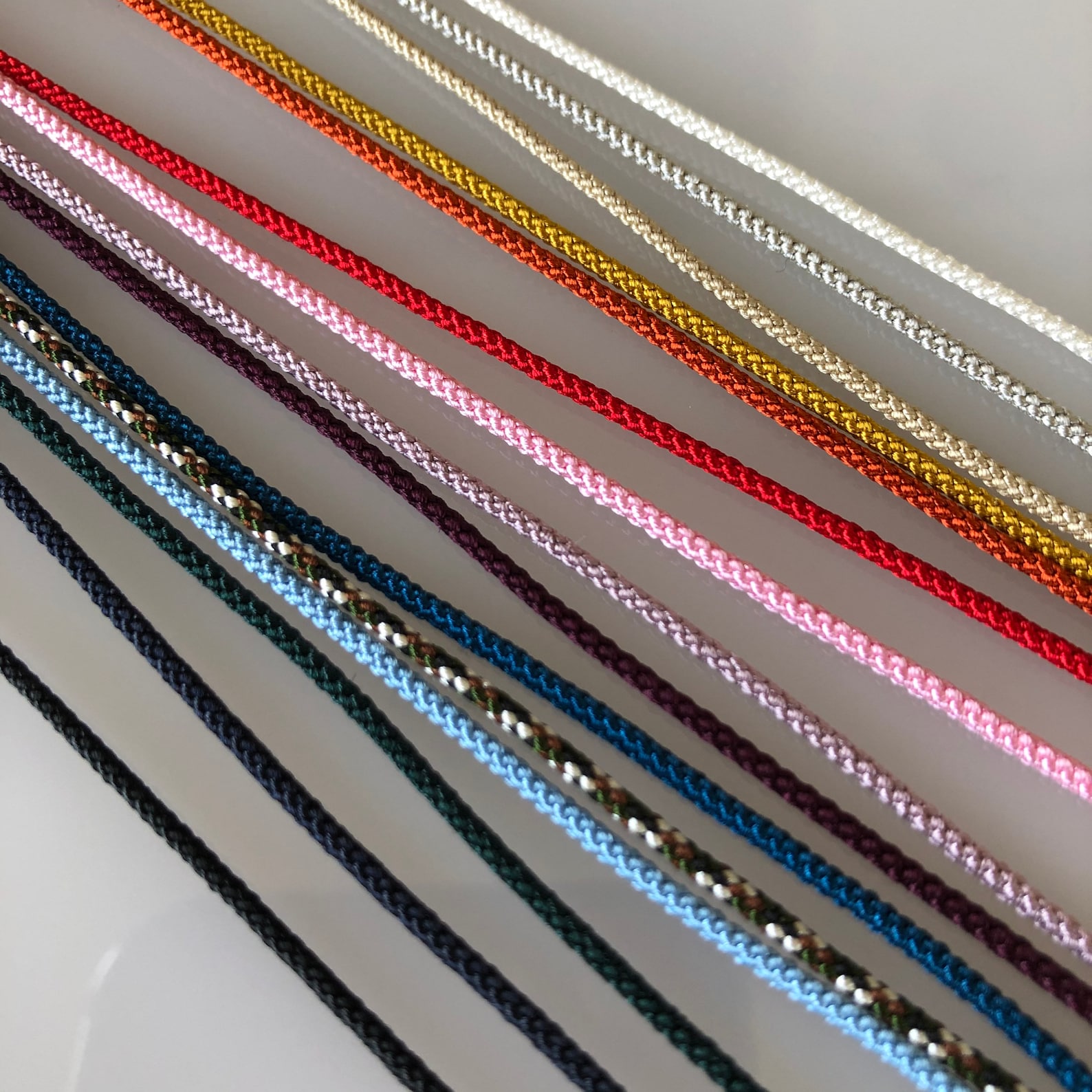 Silk Round Braided Cord Kumihimo 1.5mm Japanese Silk Cord Etsy