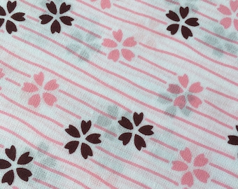 Japanese tenugui towel fabric 90cm Japanese traditional pattern "Flowing SAKURA"  /Cotton 100% / Made in Japan / 90cmx 33cm