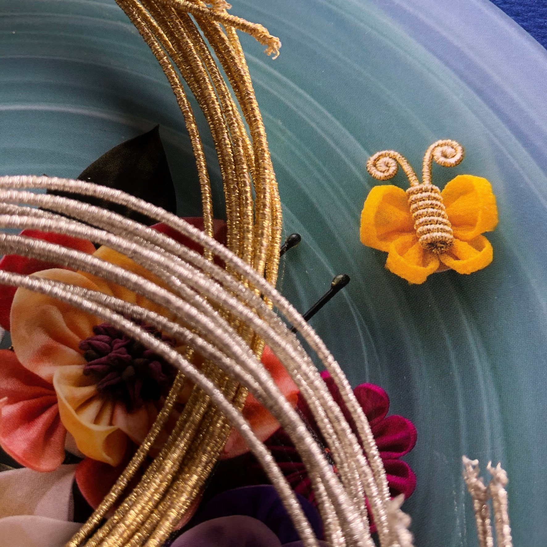 Gold Thread Wrapped Wire 72cm 5pc / Japanese Maiko Kanzashi