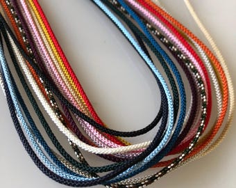 Premium Silk Kumihimo Cord 1.3mm – Authentic Japanese Braid for Elegant Jewelry /for Minimalist jewelry /8 strand braid /MADE in JAPAN