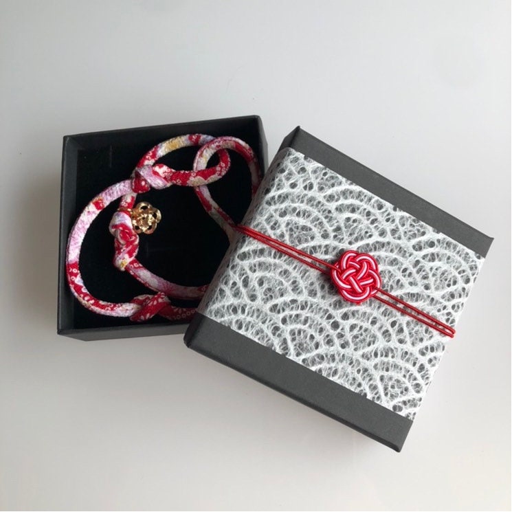 Chirimen 3-ply 2way Kimono Bracelet Japanese Jewelry Fabric
