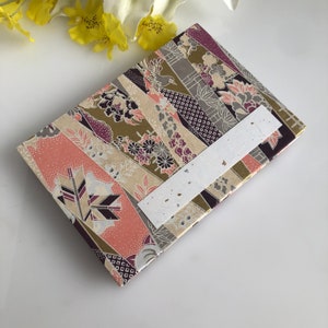 Goshuincho Buddhist GOSYUIN Stamp Collection Book Folded 22P travel notebook made of Japanese paper/yuzen washi/Diagonal pattern Purple