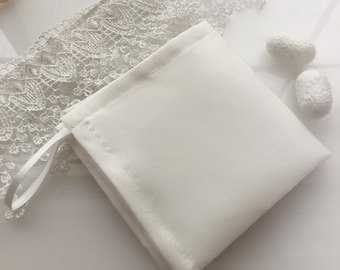 Débarbouillette en soie double épaisseur | 100 % soie de mûrier blanc pur et gaze de coton Habotai, serviette de beauté réutilisable pour le soin de la peau