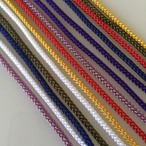 Rayon Edouchi kumihimo round cord 3mm 5m Japanese kumihimo/Artificial silk kumihimo VEGAN silk