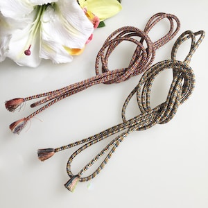 Silk kumihimo braided cord 3.5 mm 150 cm "kakusugi" braided, for belts bracelet . kumihimo Japanese Kimono Obi Jime Belt Cord