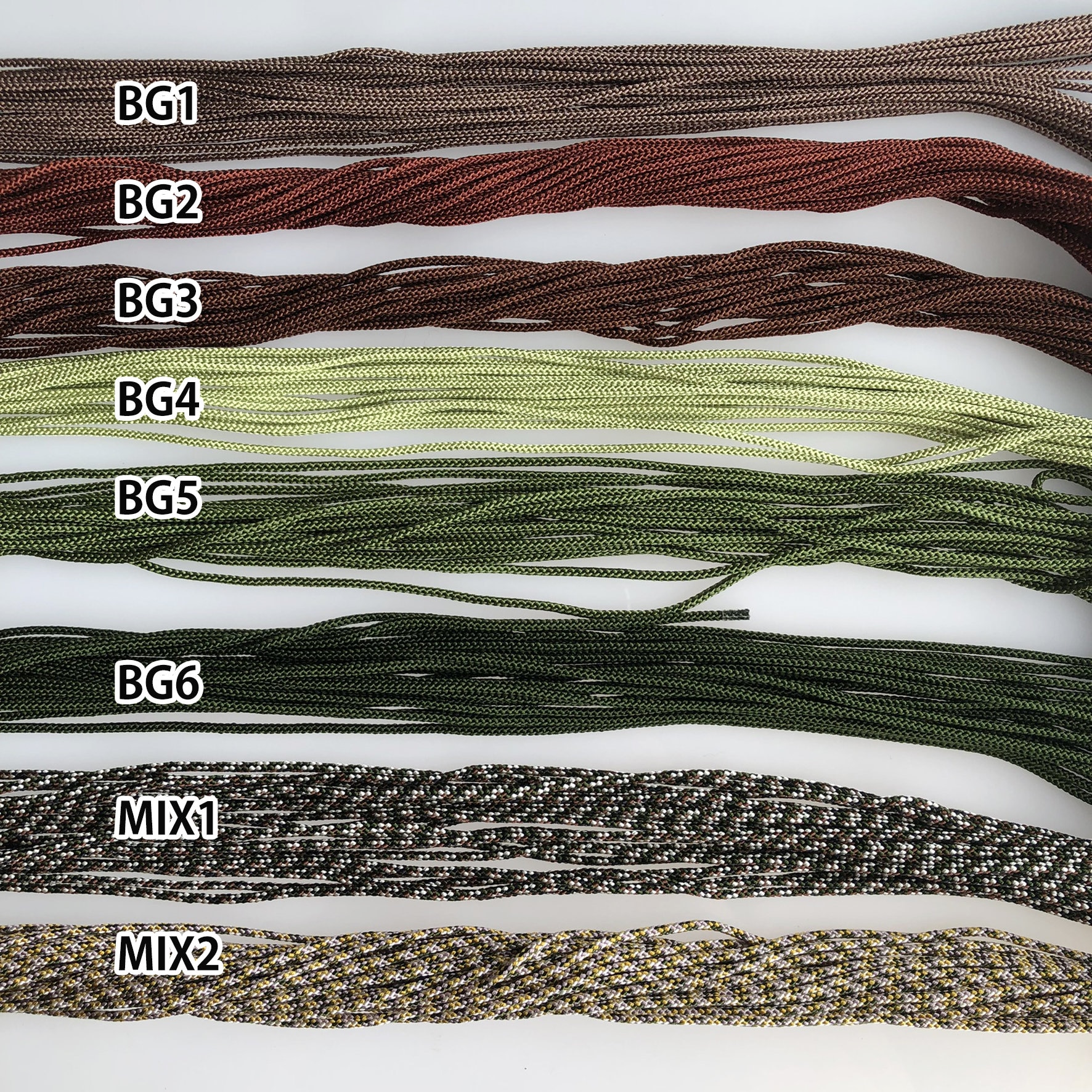 Silk 2 color braided cord kumihimo 1mm 2meters Japanese silk cord “youkaku”  - Atelier Miyabi