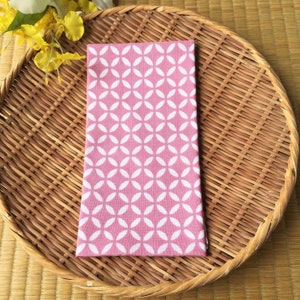 Japanese tenugui towel fabric Japanese traditional pattern &quot;Shippo&quot;  /Cotton 100% / Made in Japan