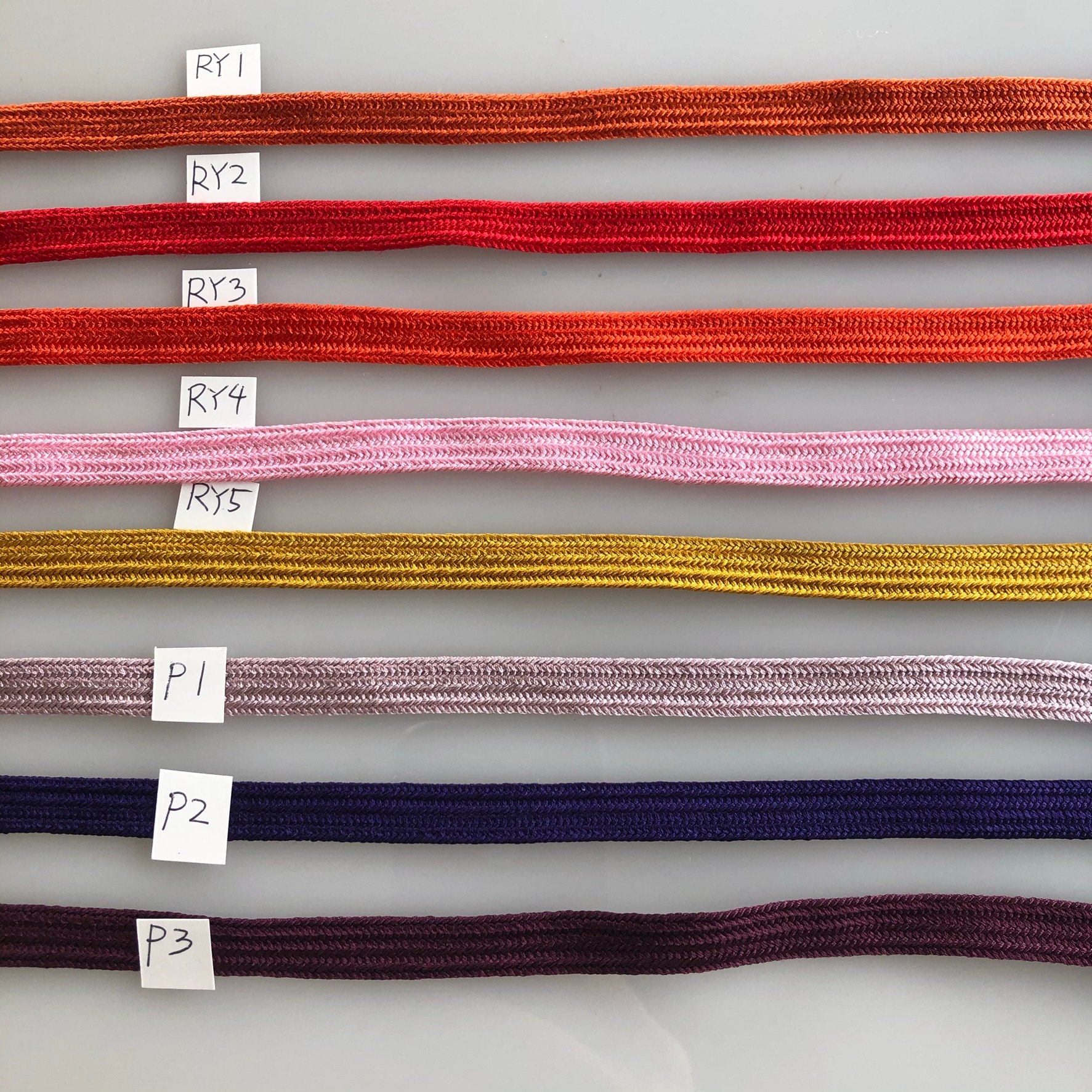Silk Kumihimo 7mm With Tassel Ends THICK Japanese Silk Cord