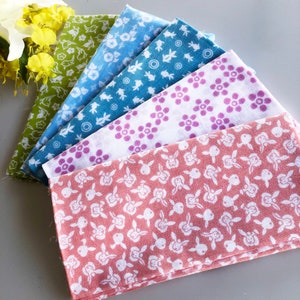 Japanese tenugui towel set of 5 spring color set  /Cotton 100% / Made in Japan/13inch x 35.5inch