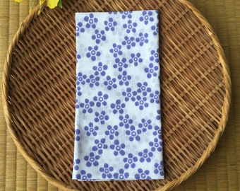 Japanese tenugui towel fabric 90cm Japanese traditional pattern "Little Plum Purple ume"  /Cotton 100% / Made in Japan