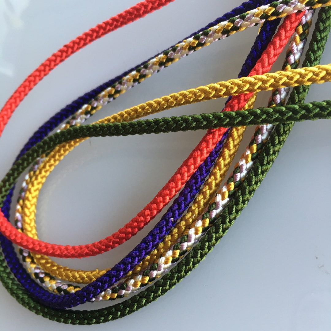 Premium Silk Kumihimo Cord 3.0mm 1meters– Authentic Japanese Premium Silk Kumihimo Cord 3.0mm 1meters– Authentic Japanese