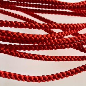 Pure Silk round braided cord kumihimo 4.5mm 1meter Japanese silk cord "Yotsu-gumi" 4 stranded braid/MADE in JAPAN
