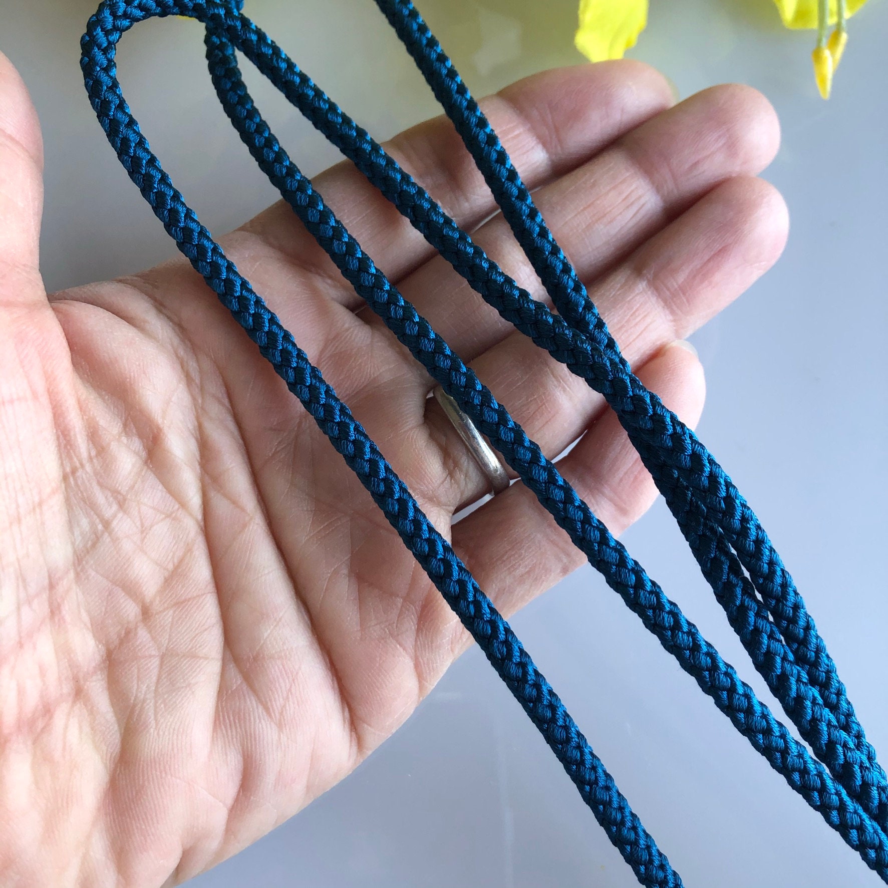 Silk Round Braided Cord Kumihimo 4mm 1meters Japanese Silk Etsy