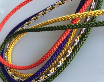 Premium Silk Kumihimo Cord 3.0mm 1meters– Authentic Japanese Braid for Elegant Jewelry 8 strand braid//MADE in JAPAN