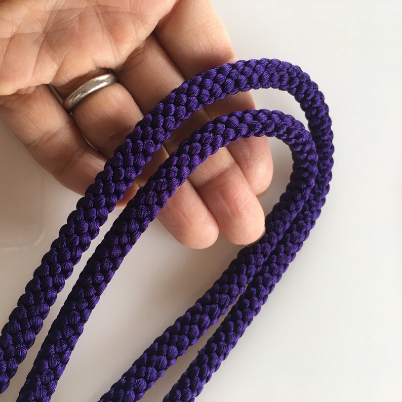 Silk Round Cord Kumihimo 7mm 1m Japanese Silk Cord Etsy