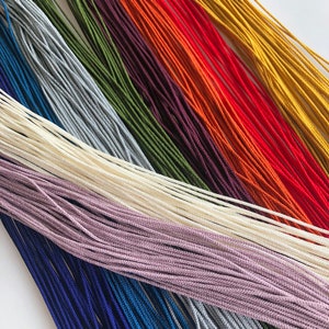 Wholesale Silk round braided cord kumihimo 1.3mm 30M Japanese silk cord &quot;Edo-uchi-himo&quot; 8 strand braid/MADE in JAPAN