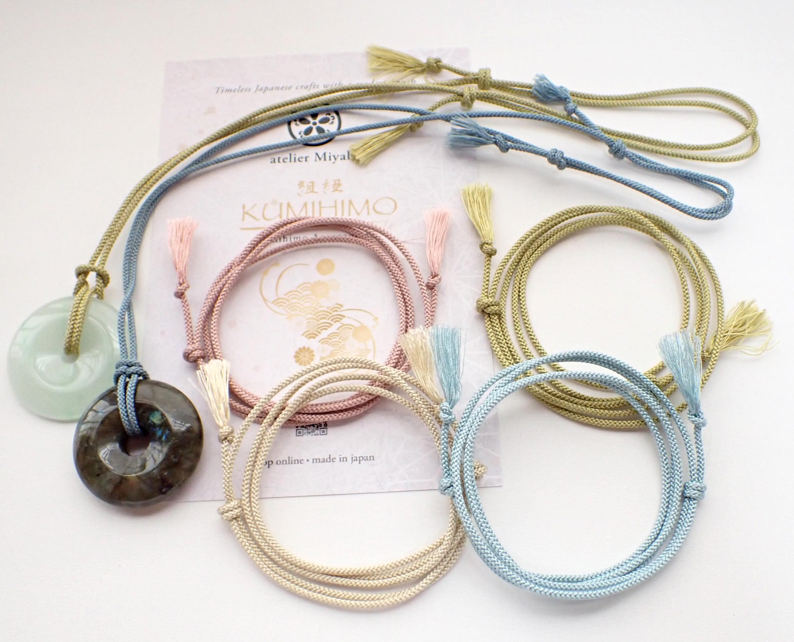 Japanese Silk Kumihimo Necklace Cord by Atelier Miyabi