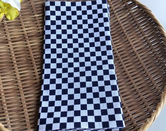 Japanese tenugui towel /Japanese traditional pattern "Ichimatsu"  navy /Cotton 100% / Made in Japan