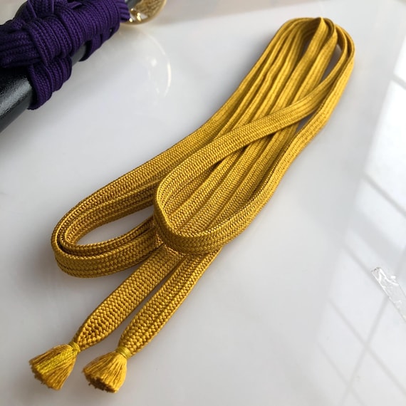 Sageo cord 10mm  (thickness 3mm) 240cm/MADE in JAPAN/ Japanese samurai sword silk cord/ Sword Cord Sword Straps