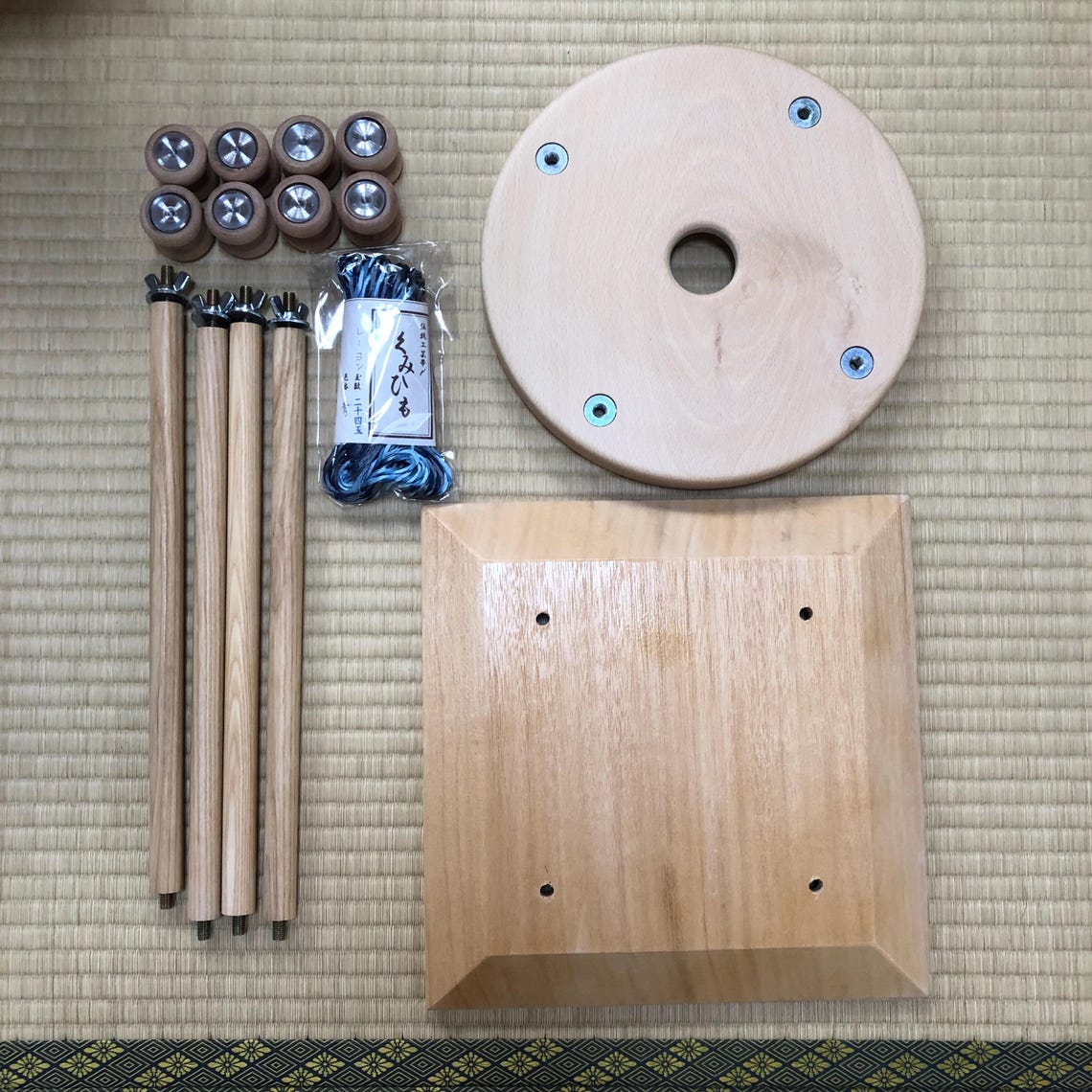 DIY Assembled 10inch Round Stand Marudai (with Thread for Practice) Set ...