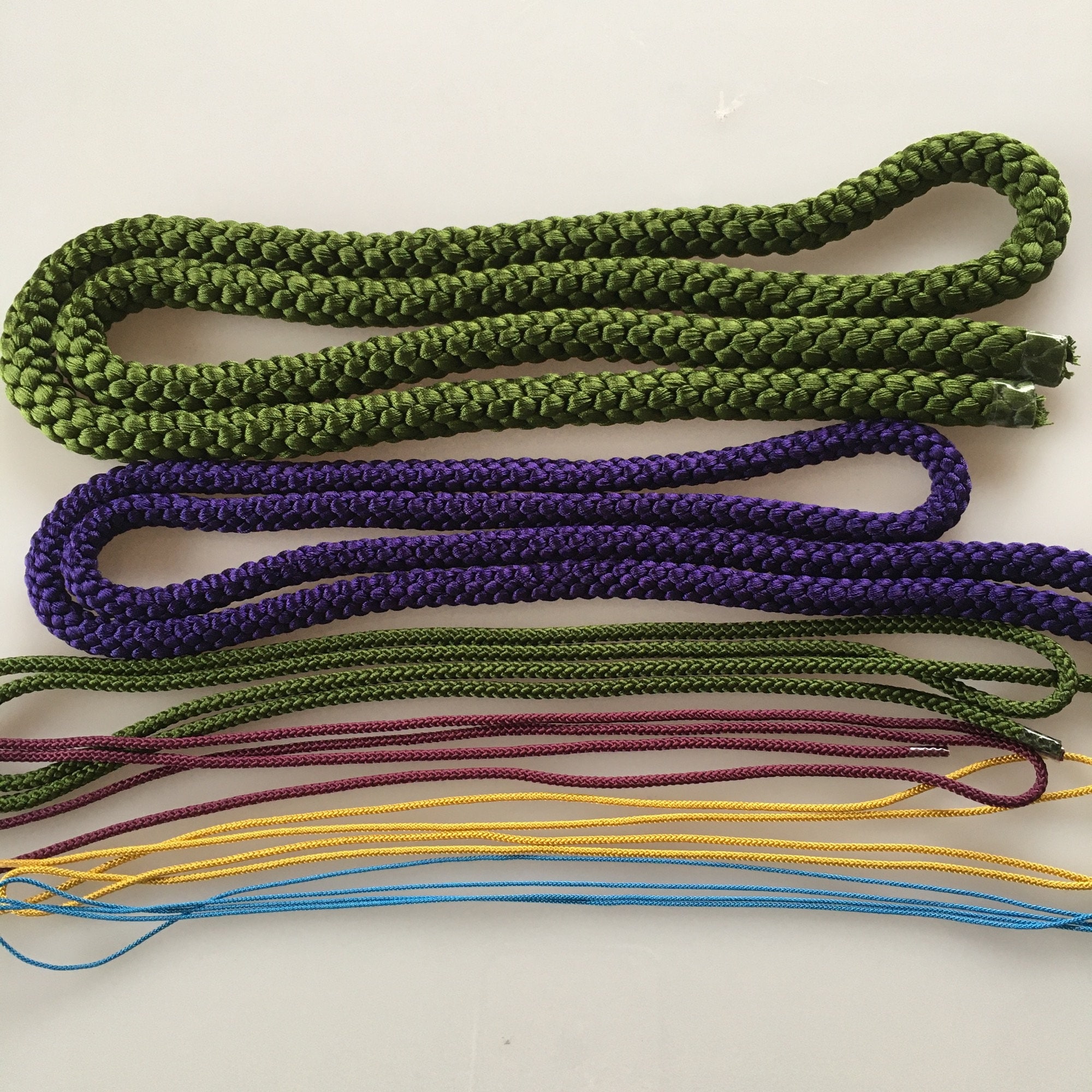 Silk round braided cord kumihimo 2mm Japanese silk cord Etsy