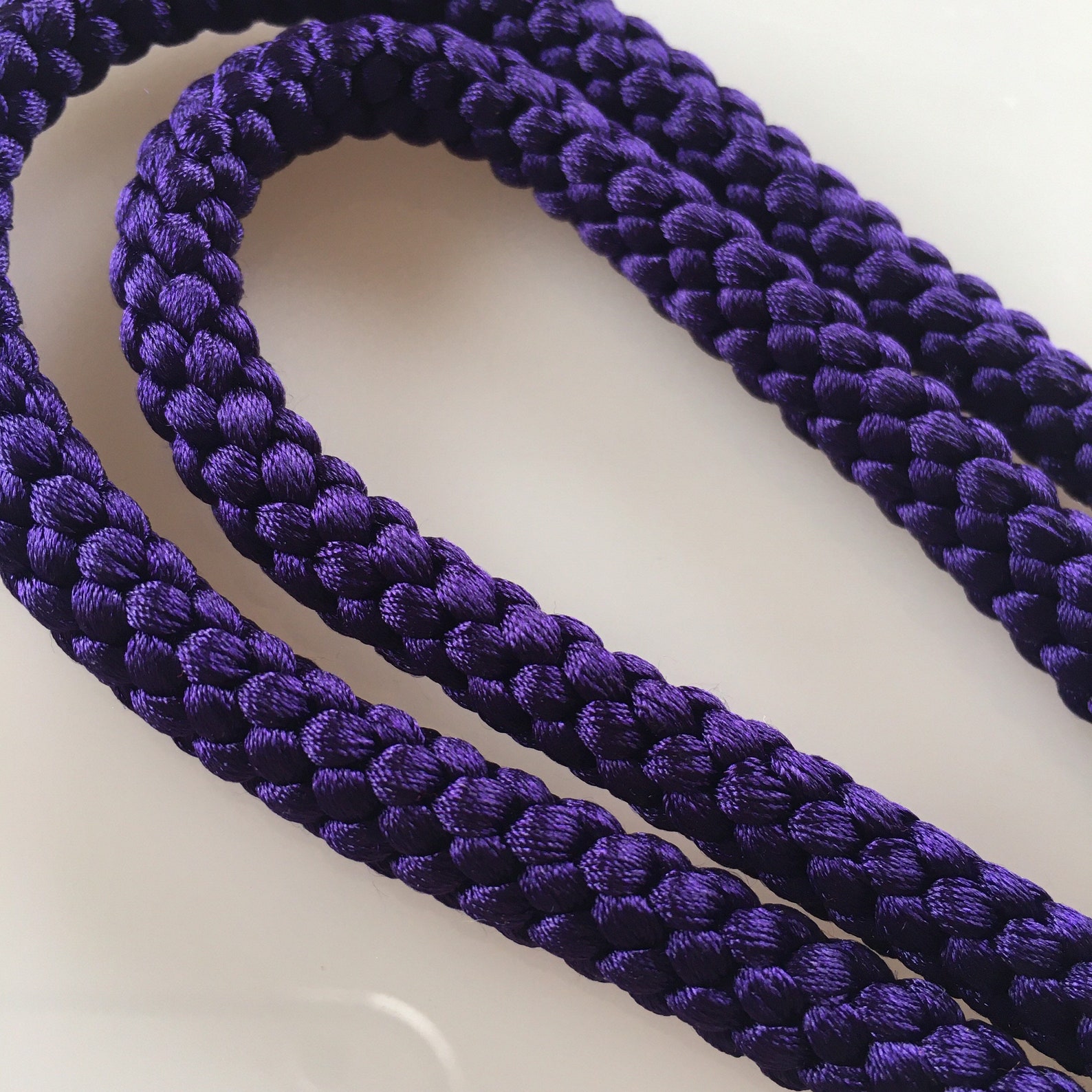 Silk Round Cord Kumihimo 7mm 1m Japanese Silk Cord Etsy