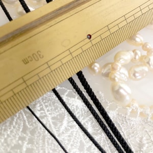 Black Silk round braided cord kumihimo Japanese silk cord/0.7mm2mm/1 meter Edo-uchi-himo 8 strand braid/for jewelry/ Kyoto kumihimo/ 44 image 5