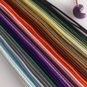 Luxurious 1.5mm Pure Silk braided Cord kumihimo– Choose from 38 Stunning Colors for Elegant Jewelry Making or Spiritual Beads – 1m Length