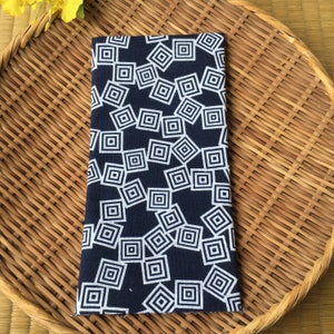 Japanese tenugui towel fabric Japanese traditional pattern &quot;Mimasu&quot;  /Cotton 100% / Made in Japan